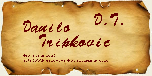 Danilo Tripković vizit kartica